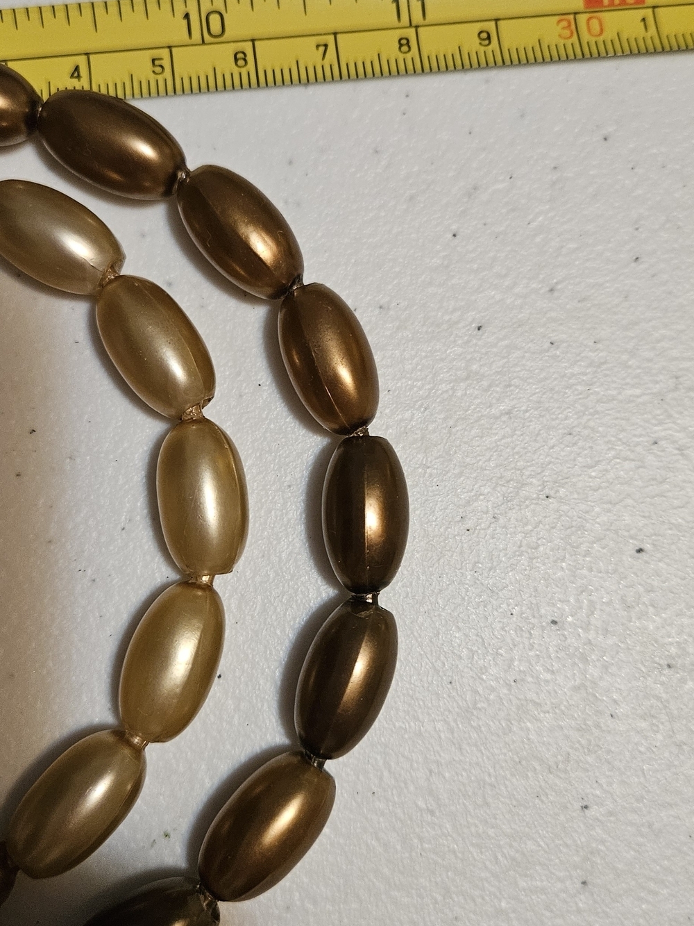 Vintage Double Strand Brown and Amber Bead Necklace - Women Jewelry - Picture 5 of 5